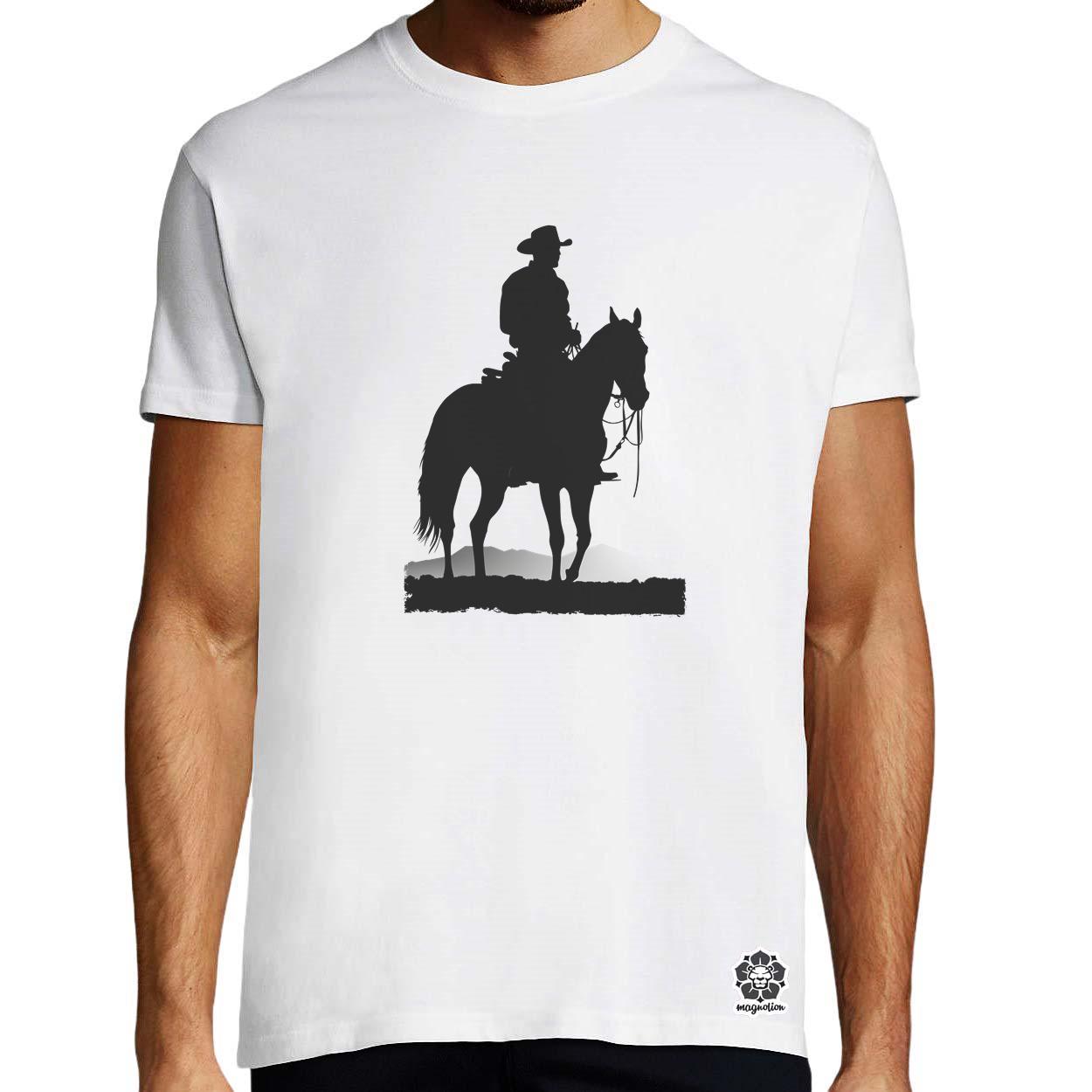 Cowboy sziluett v1 egyedi póló 
