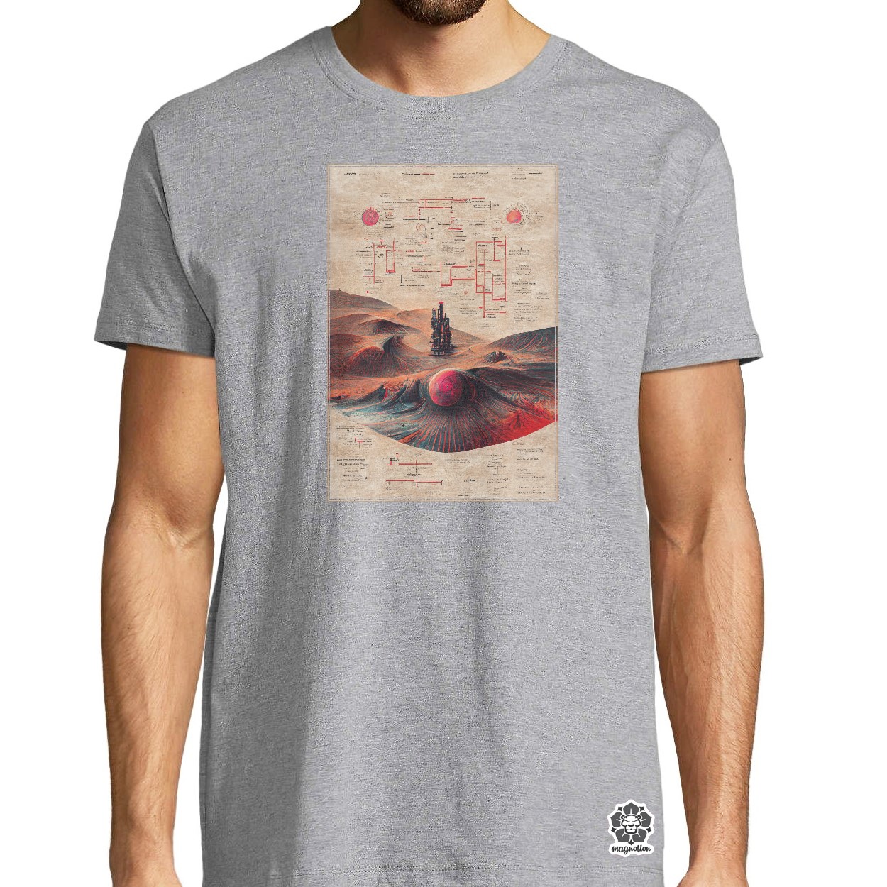 Belső térkép Dune 4/4 egyedi póló 