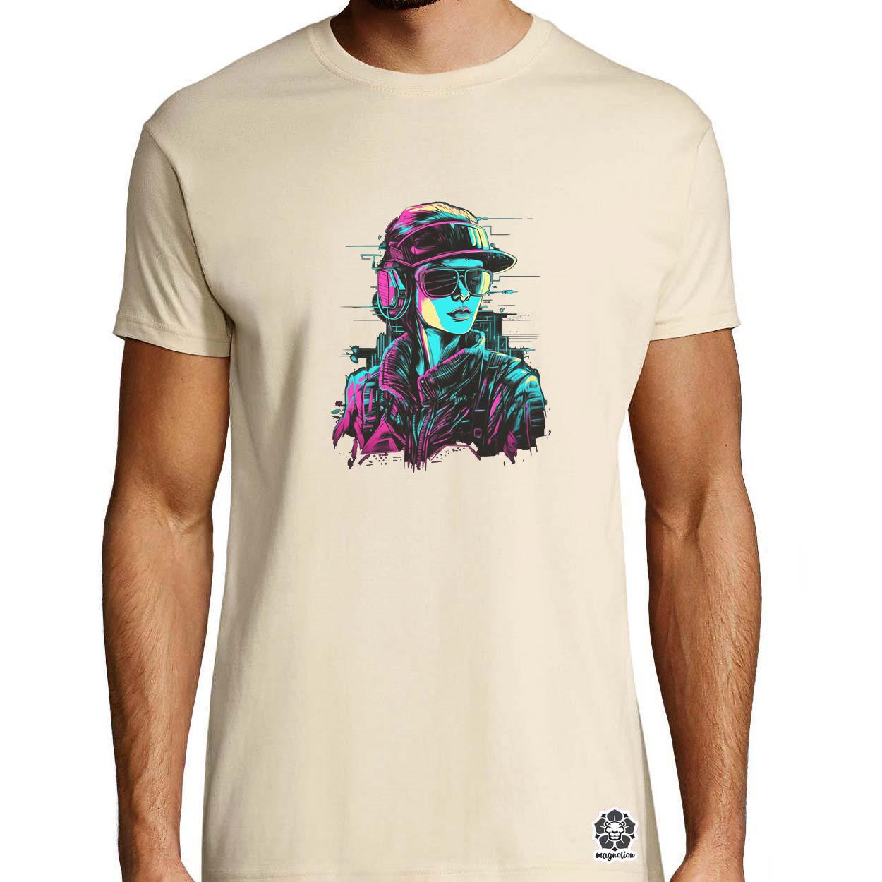 Synthwave digitális művészet v4 egyedi póló 