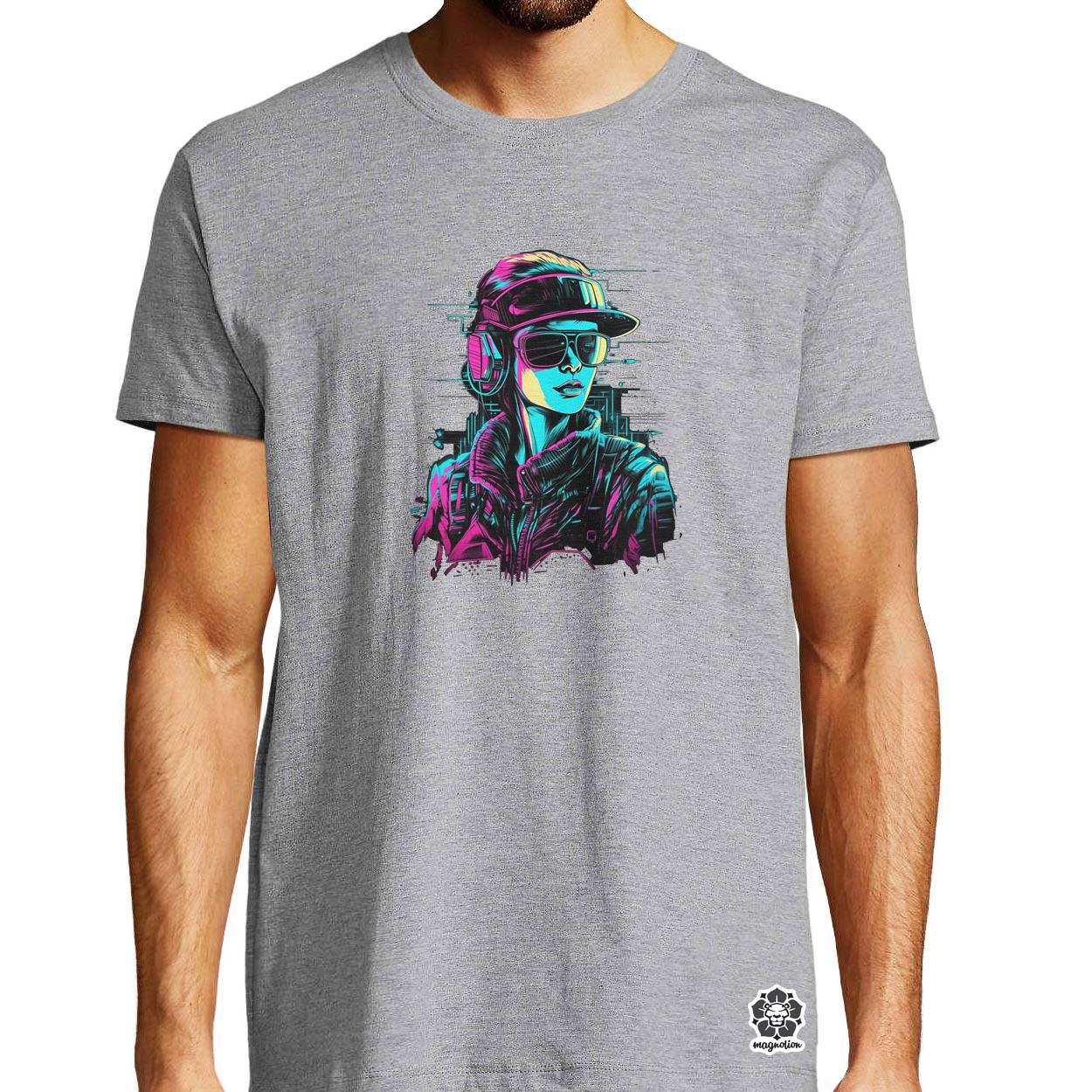 Synthwave digitális művészet v4 egyedi póló 