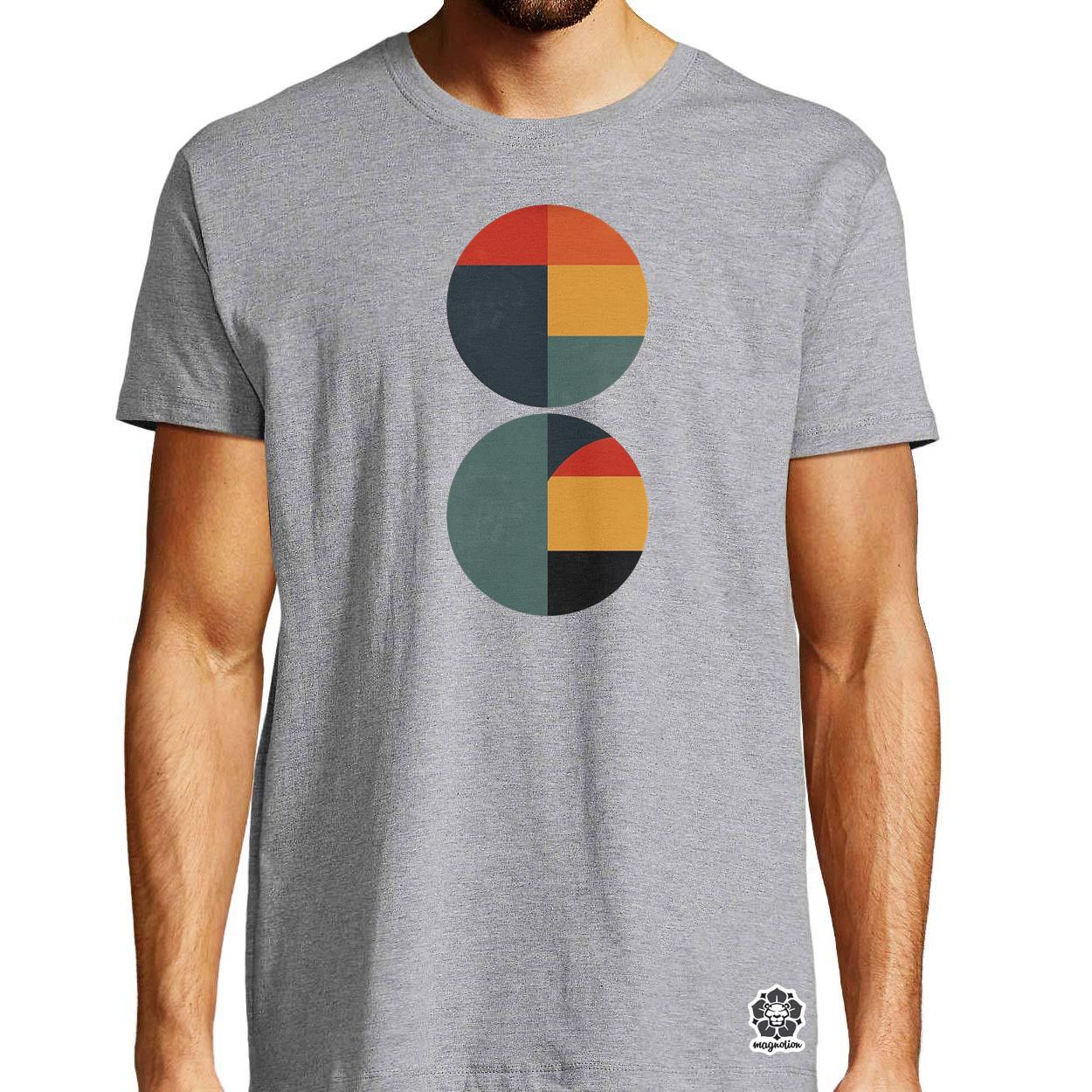 Bauhaus vintage kör absztrakció v3 egyedi póló 