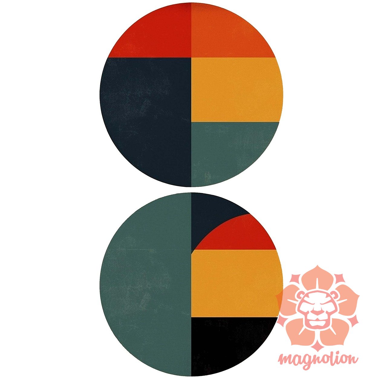 Bauhaus vintage kör absztrakció v3 egyedi póló 
