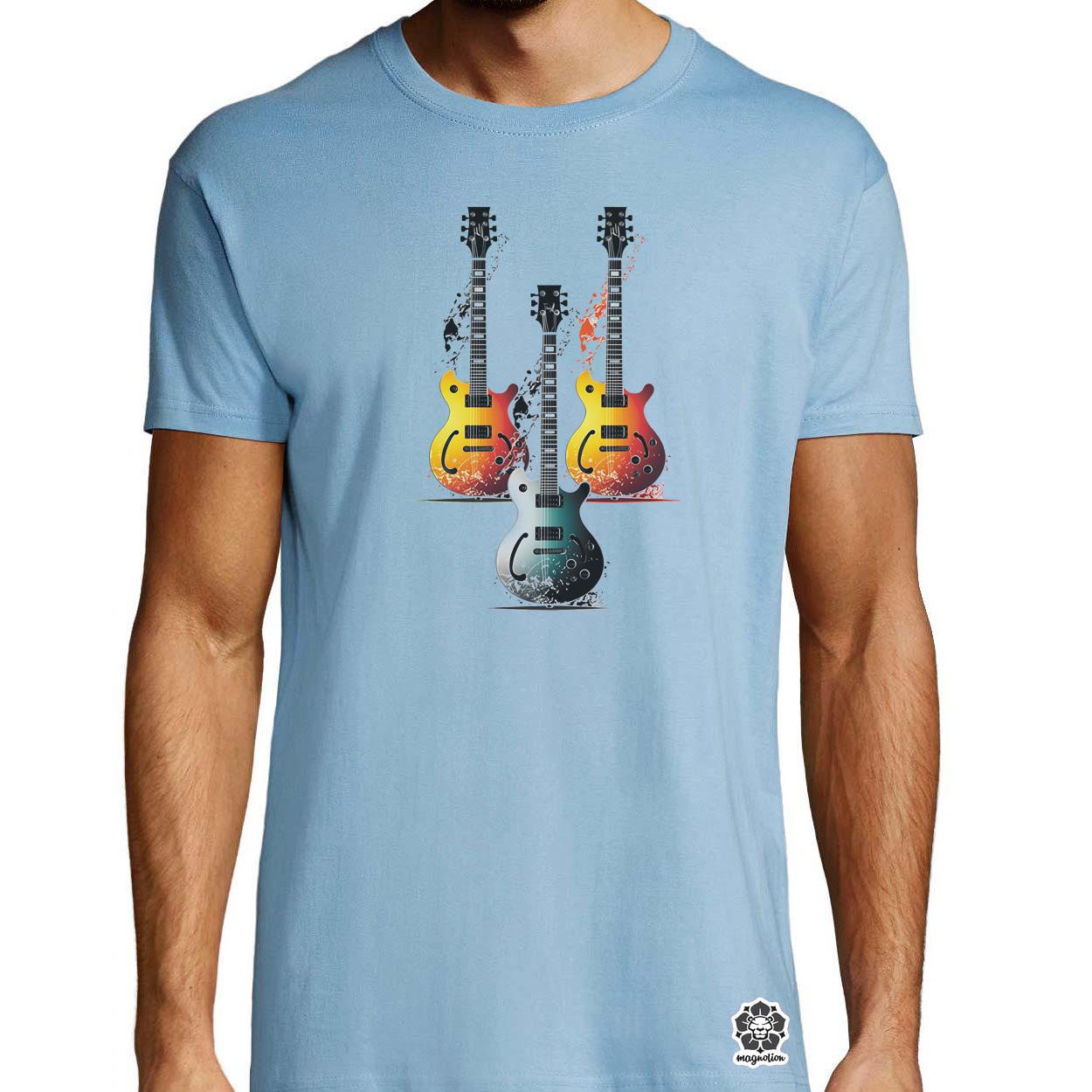 Elektronikus gitárok v3 egyedi póló 