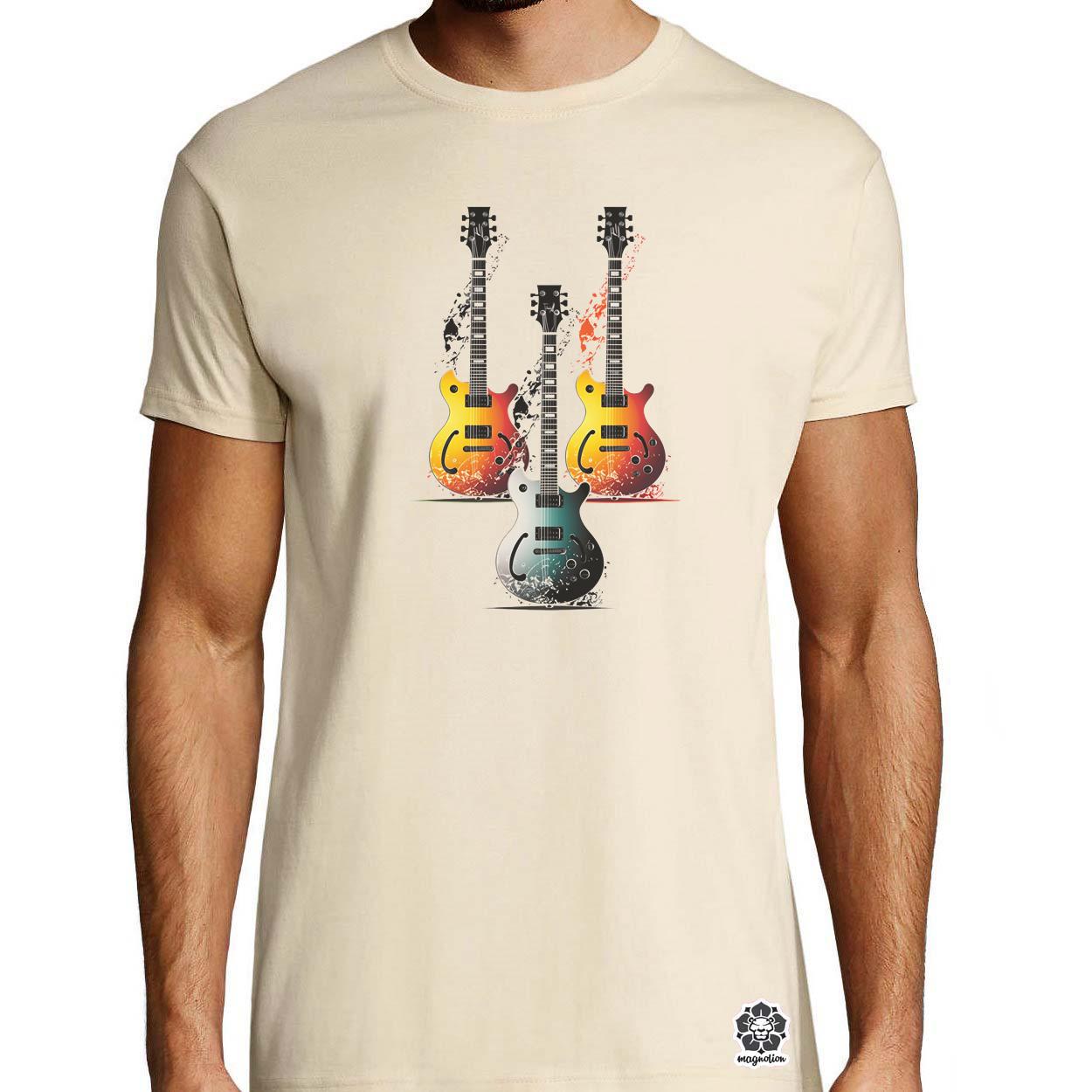 Elektronikus gitárok v3 egyedi póló 
