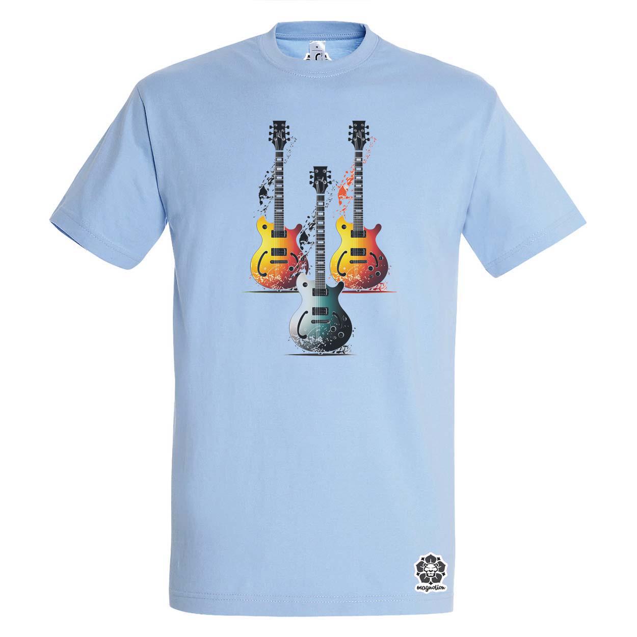 Elektronikus gitárok v3 egyedi póló 