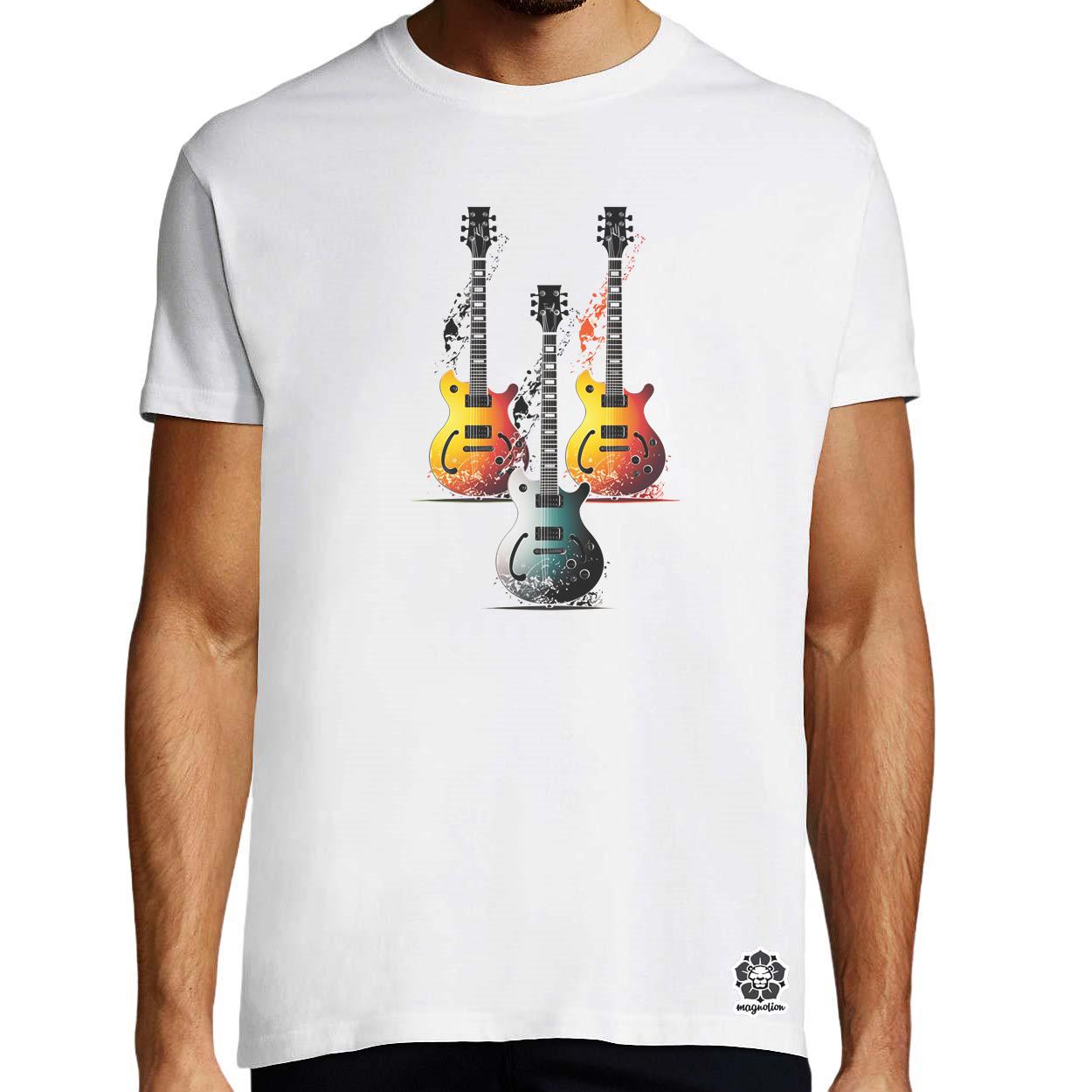 Elektronikus gitárok v3 egyedi póló 