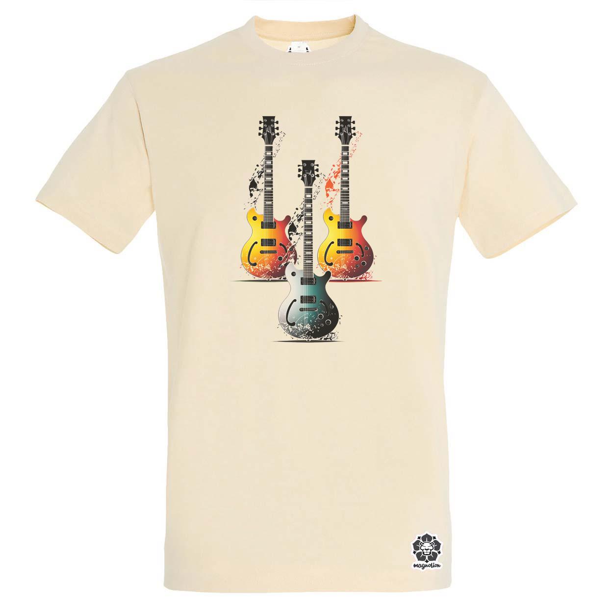 Elektronikus gitárok v3 egyedi póló 