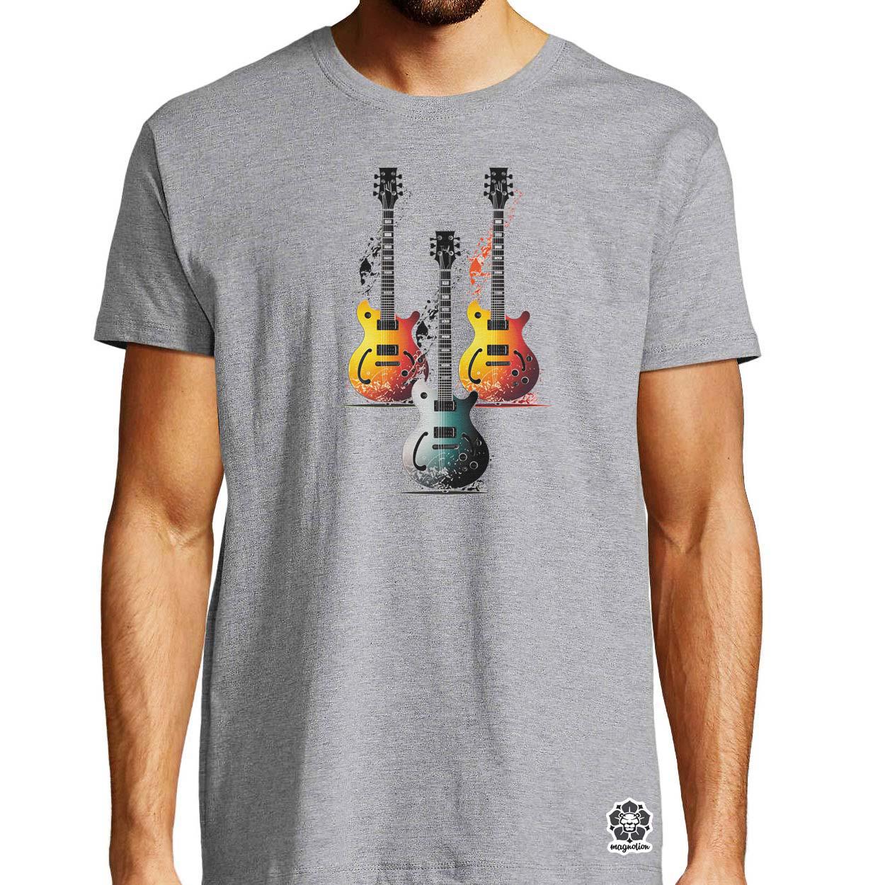 Elektronikus gitárok v3 egyedi póló 