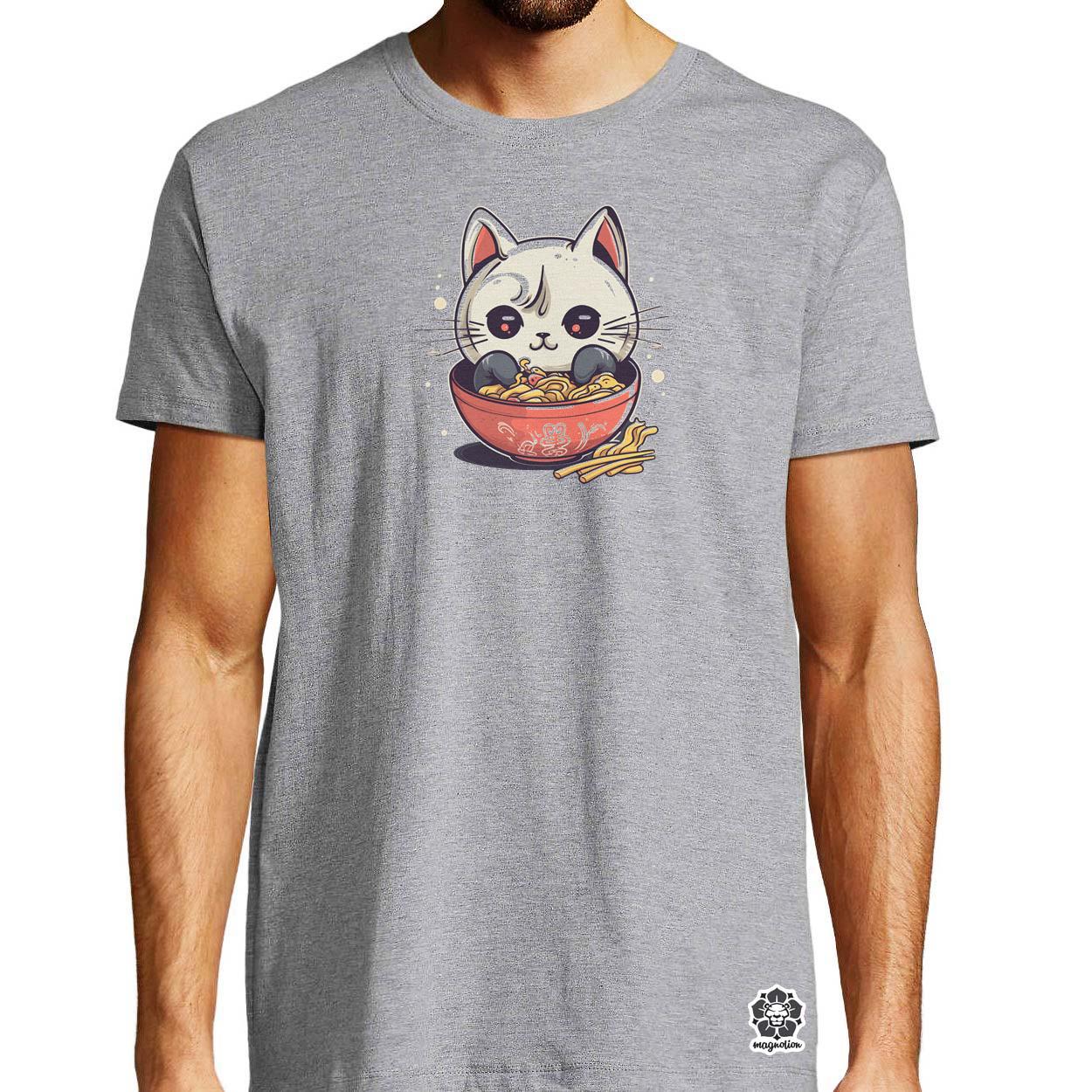Kawaii ramen cica v1 egyedi póló 