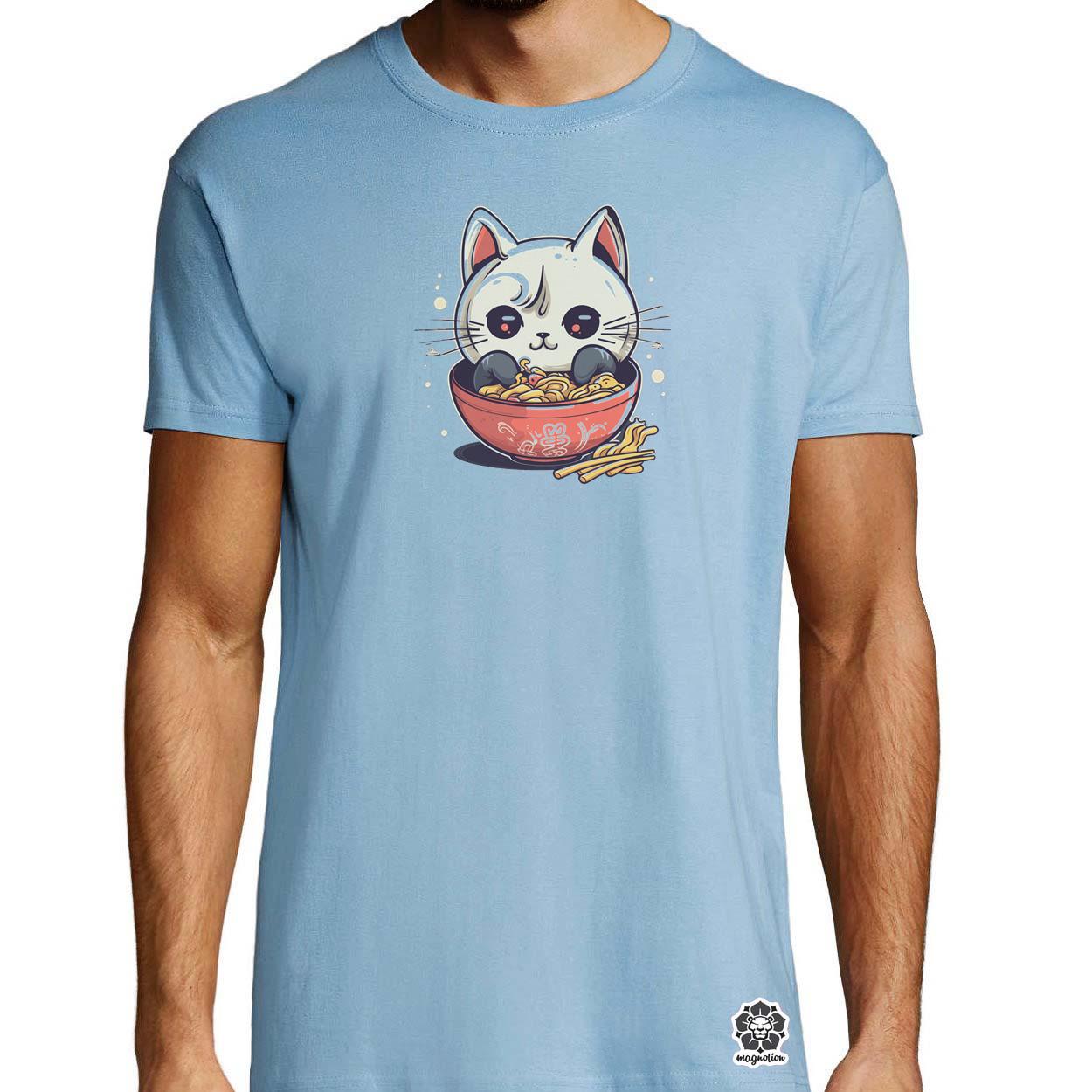 Kawaii ramen cica v1 egyedi póló 