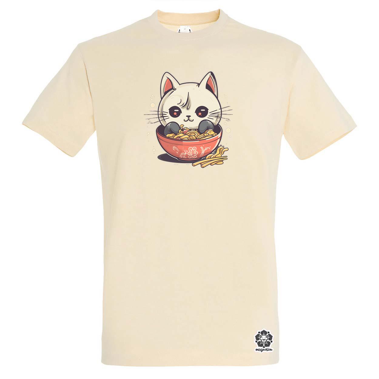 Kawaii ramen cica v1 egyedi póló 