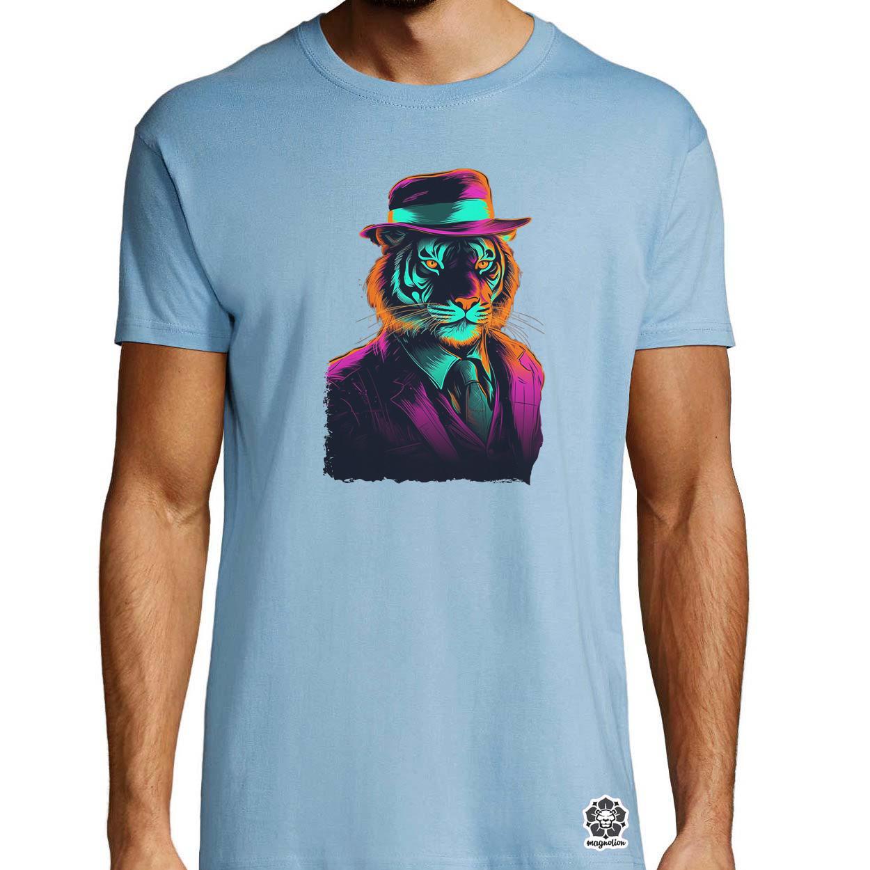 Neon gengszter tigris v2 egyedi póló 