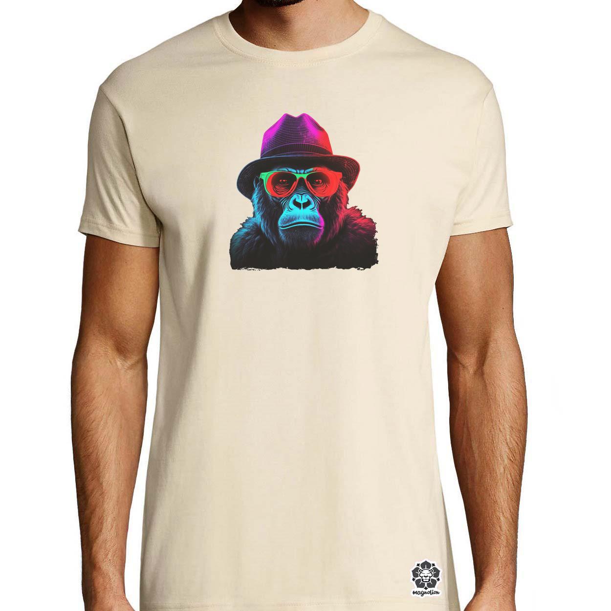 Neon gengszter gorilla egyedi póló 
