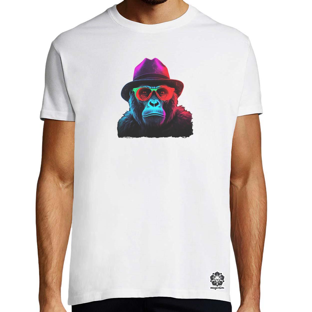 Neon gengszter gorilla egyedi póló 