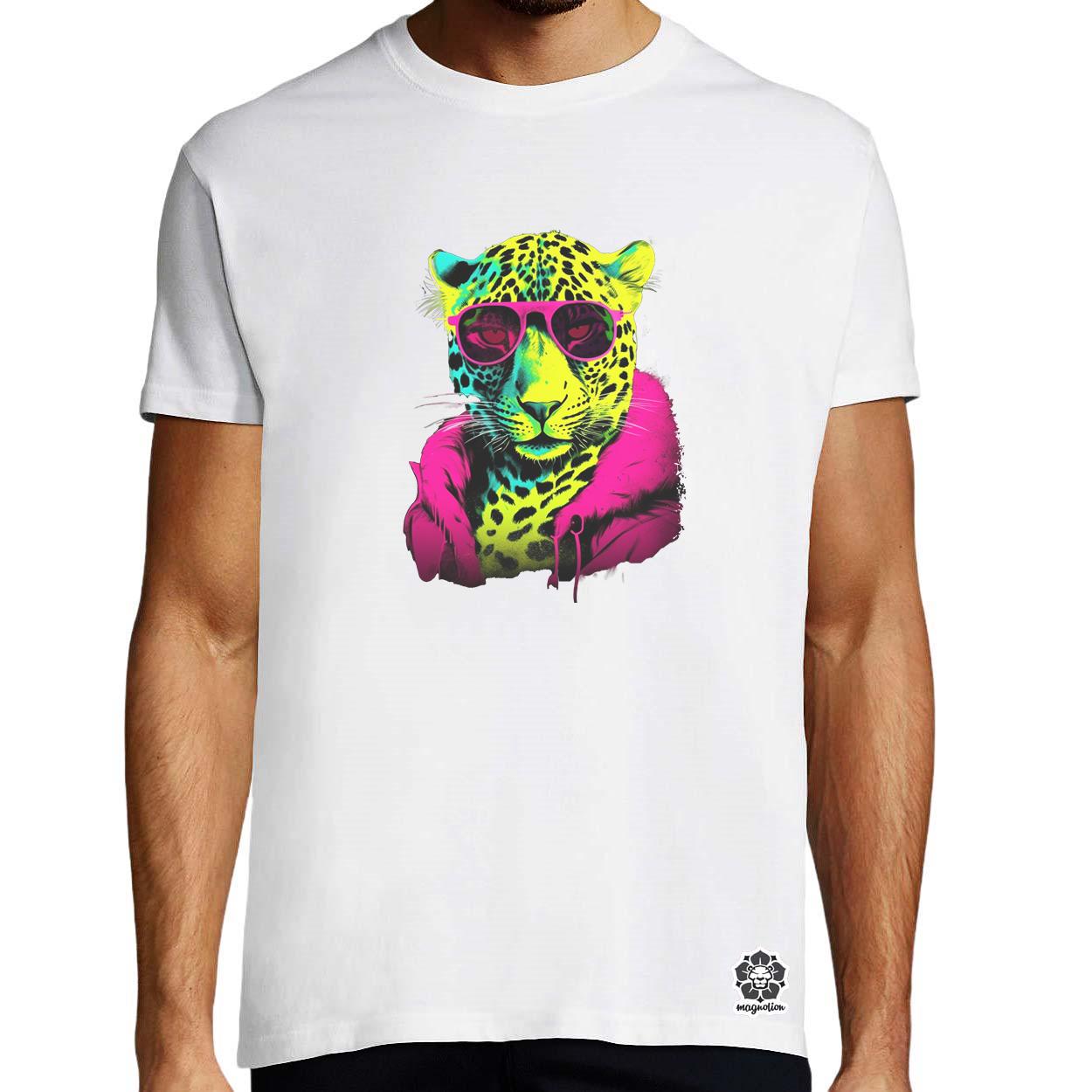Neon gengszter leopárd egyedi póló 