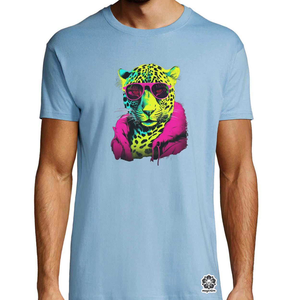 Neon gengszter leopárd egyedi póló 