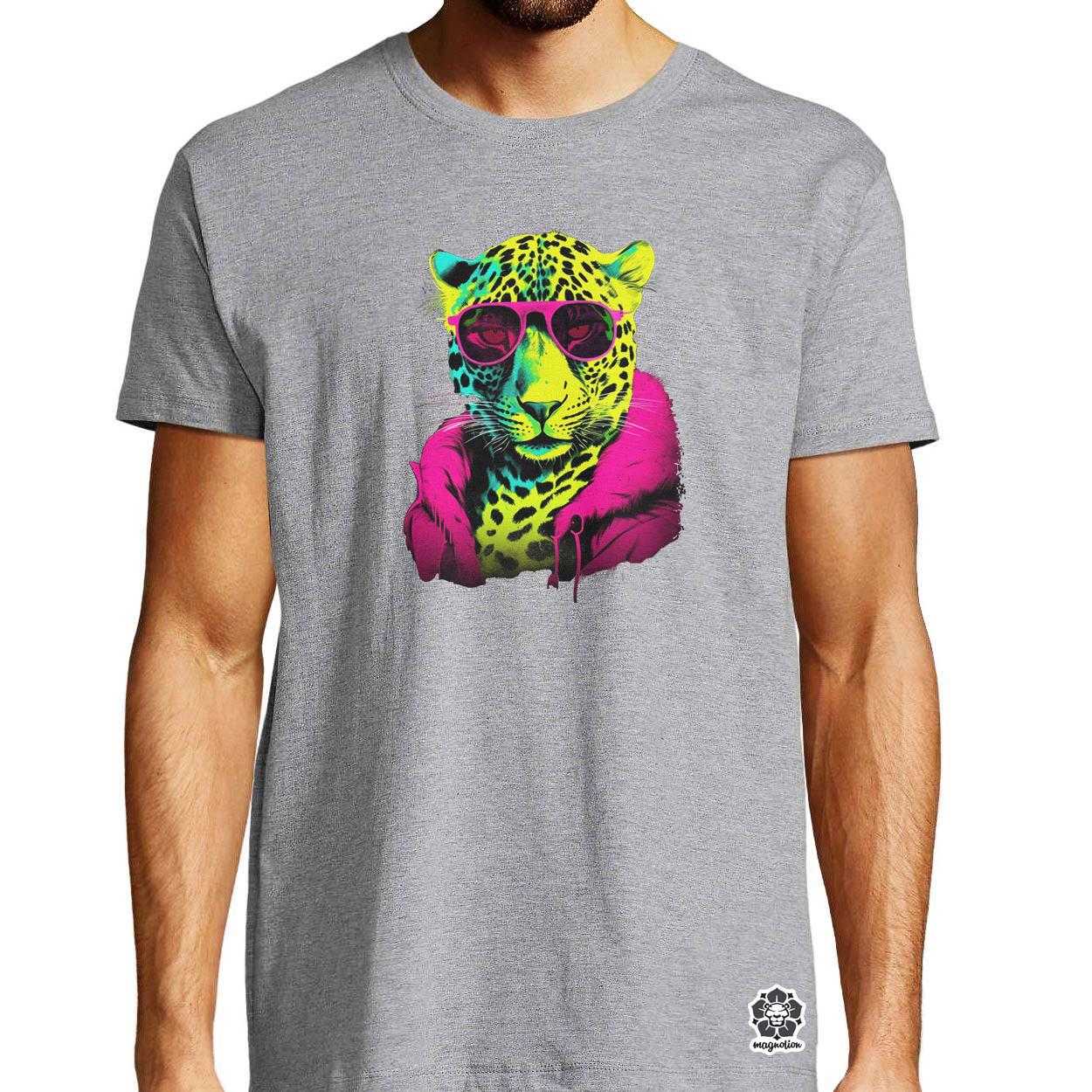 Neon gengszter leopárd egyedi póló 