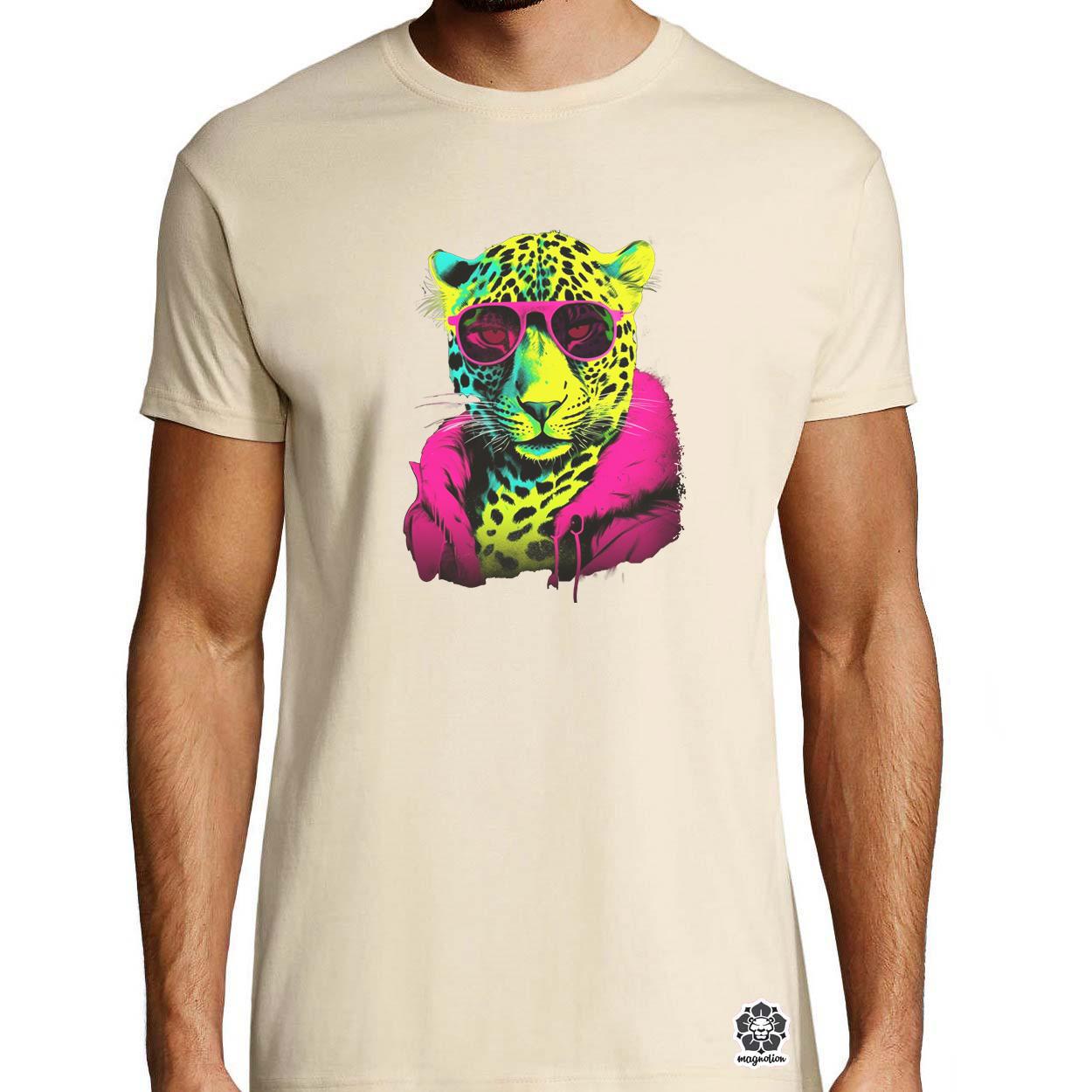 Neon gengszter leopárd egyedi póló 