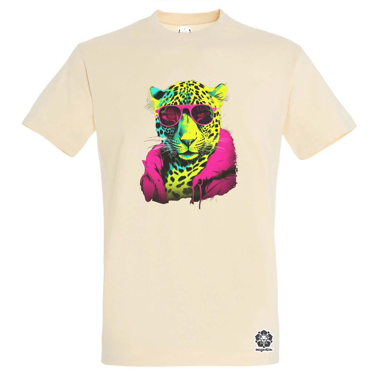 Neon gengszter leopárd egyedi póló 