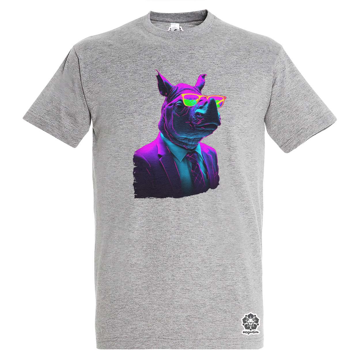 Neon gengszter orrszarvú v1 egyedi póló 