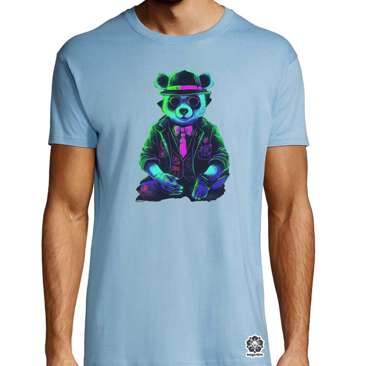 Neon gengszter panda v2 egyedi póló 