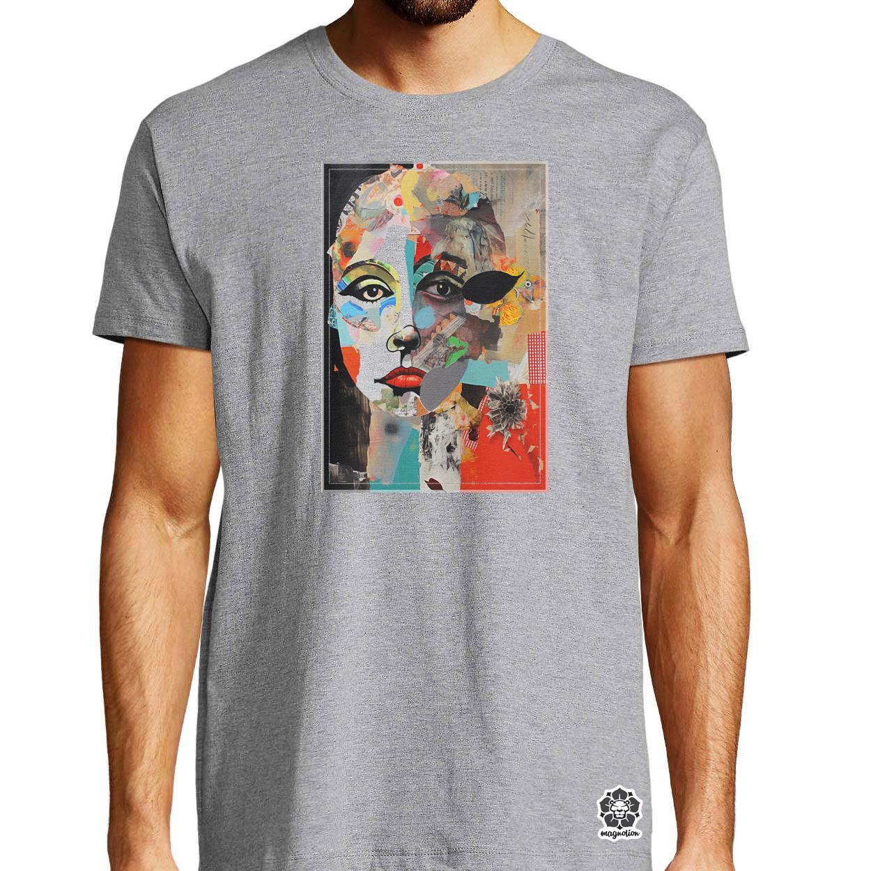 Posztmodern kollázs v3 egyedi póló 
