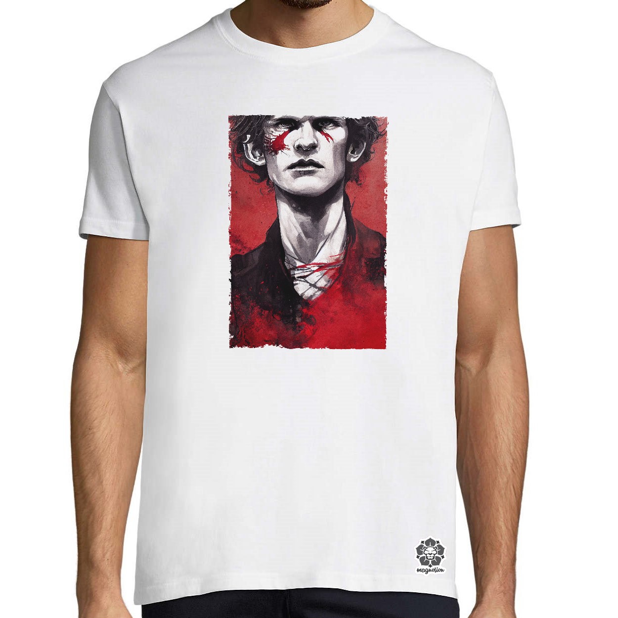 Fekete-piros Daemon Targaryen rajz v2 egyedi póló 