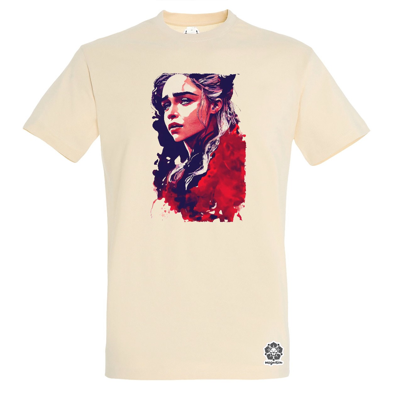 Fekete-piros Daenerys Targaryen rajz v2 egyedi póló 