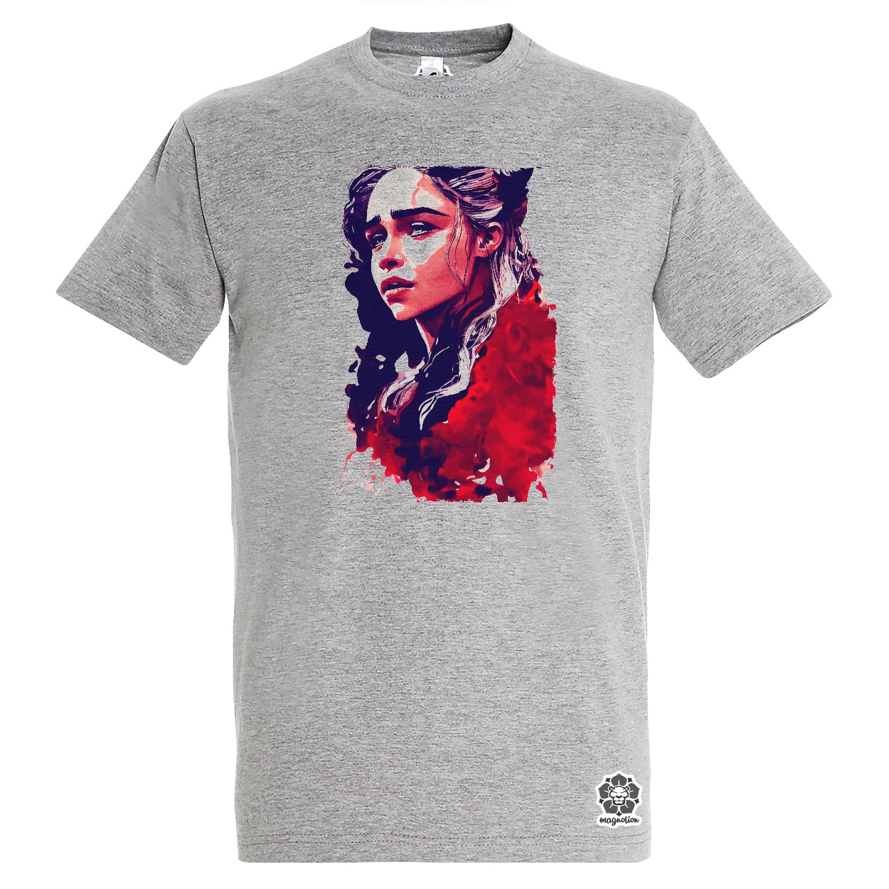 Fekete-piros Daenerys Targaryen rajz v2 egyedi póló 