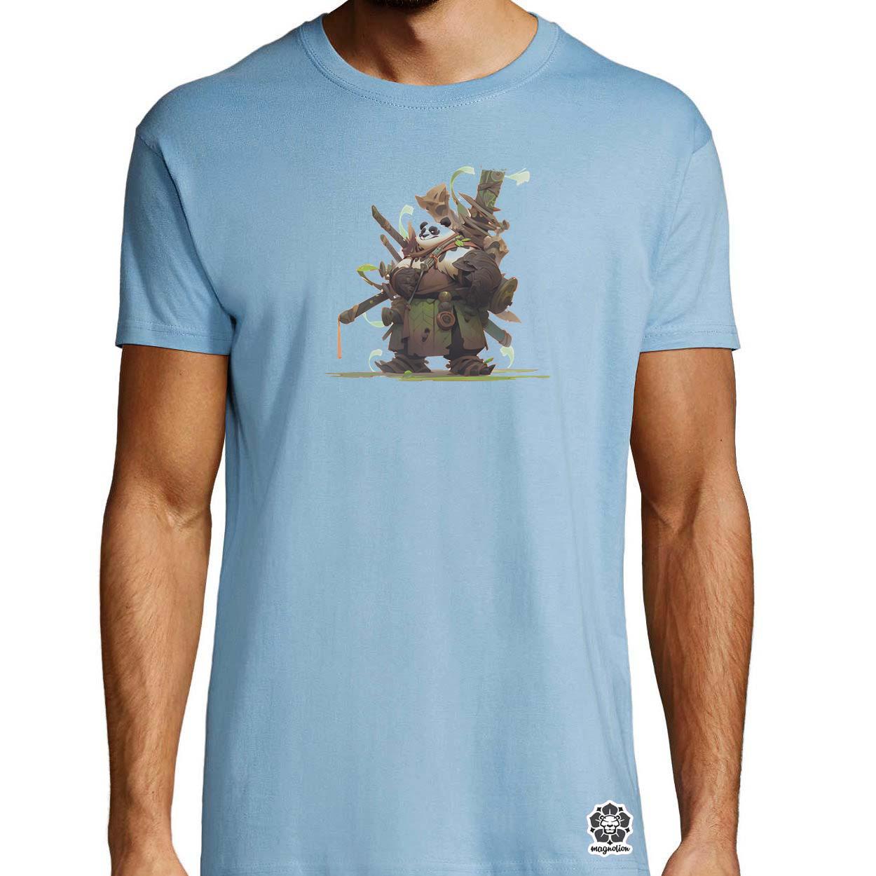 Chibi panda szamuráj v2 egyedi póló 