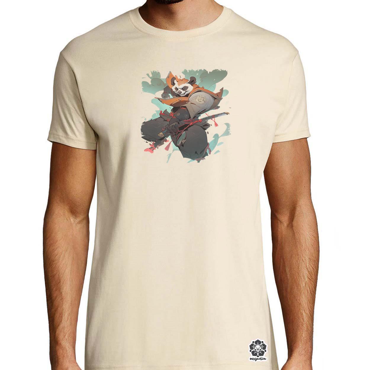 Chibi panda szamuráj v4 egyedi póló 