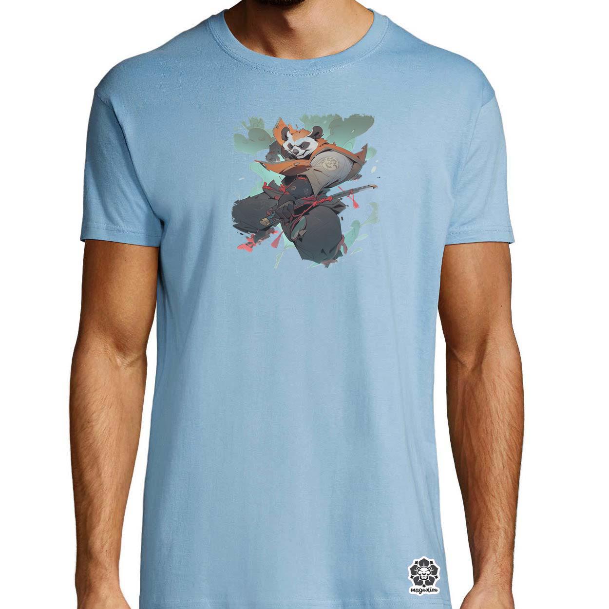 Chibi panda szamuráj v4 egyedi póló 