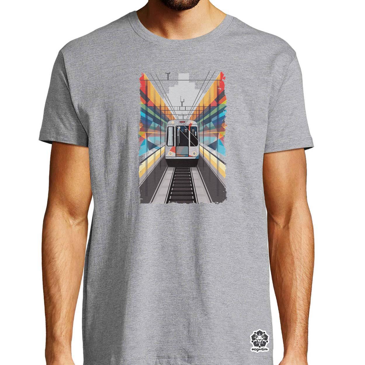 Metró absztrakt v2 egyedi póló 