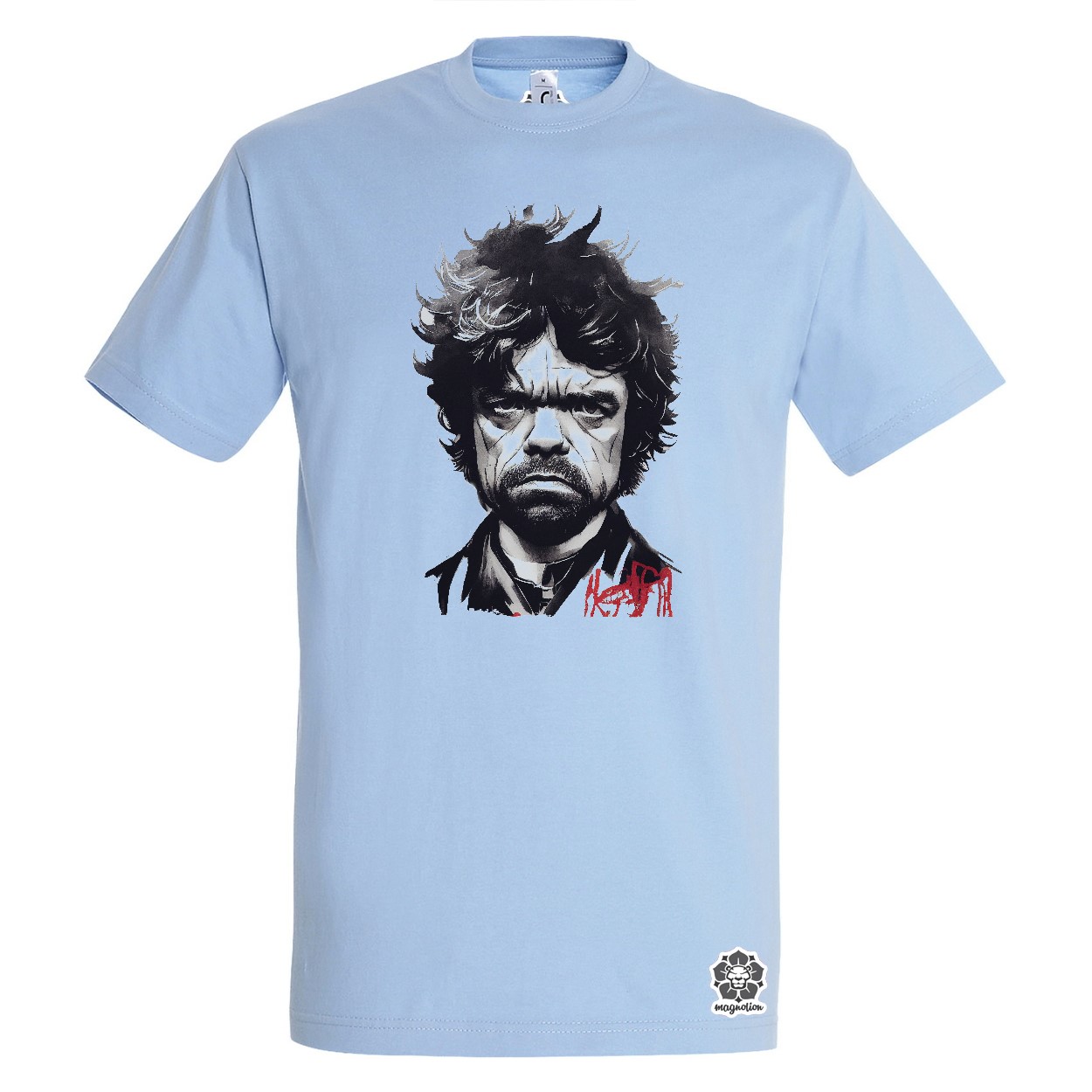 Fekete-piros Tyrion rajz v1 egyedi póló 