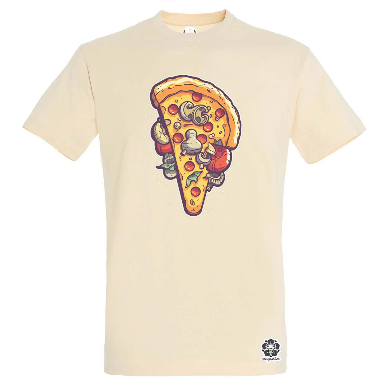 Pizzaszelet v1 egyedi póló 