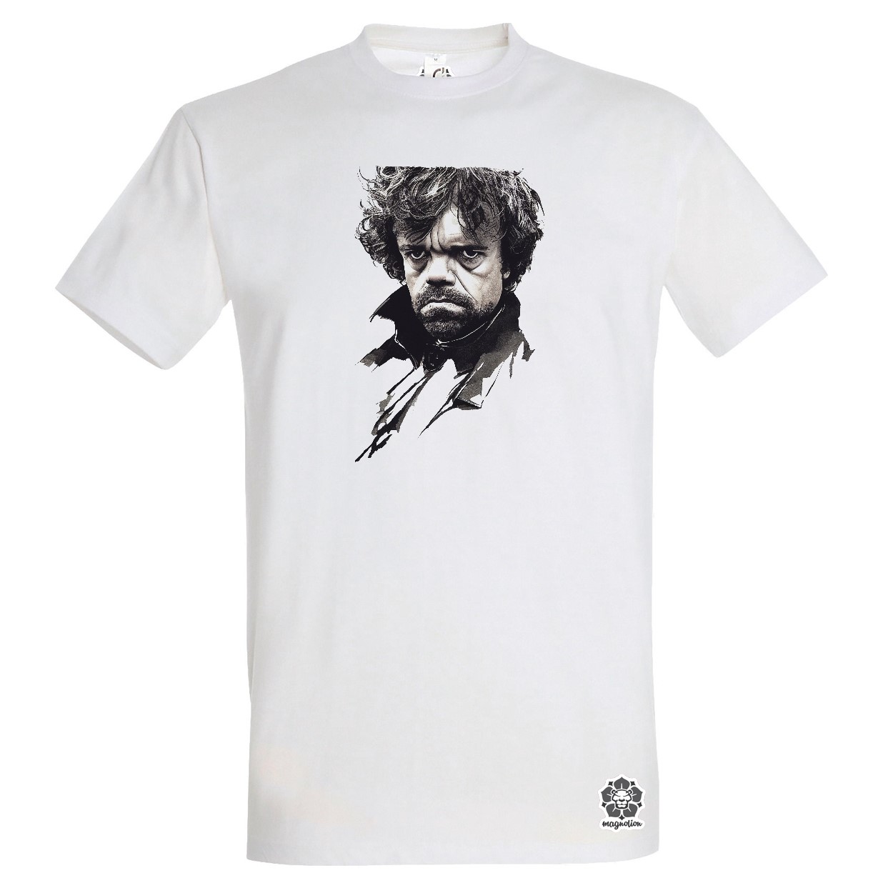 Fekete-piros Tyrion rajz v2 egyedi póló 