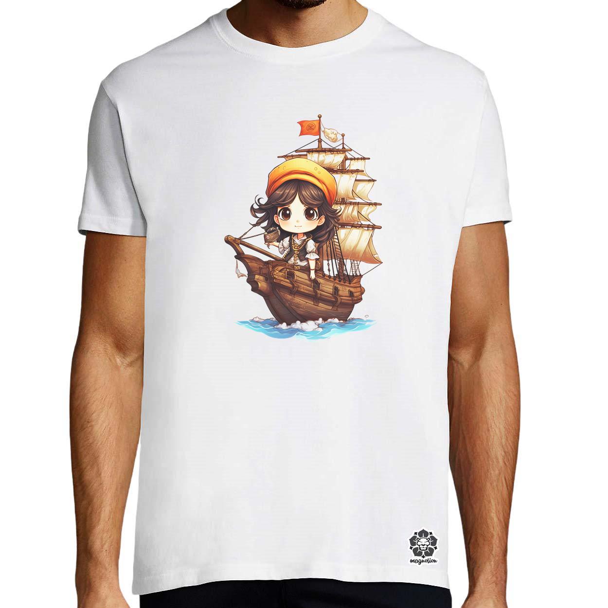 Chibi kalóz v2 egyedi póló 