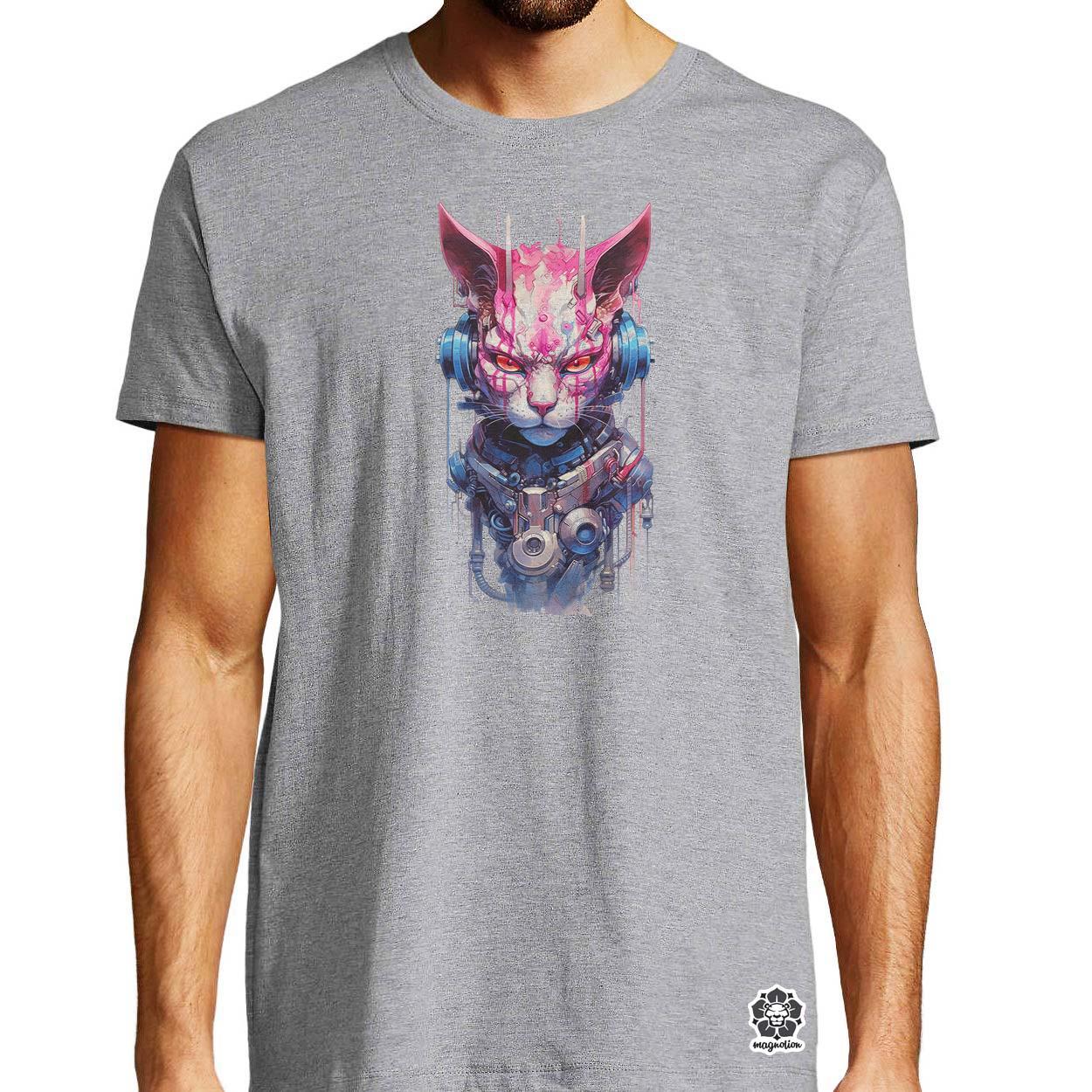Kiborg macska v4 egyedi póló 
