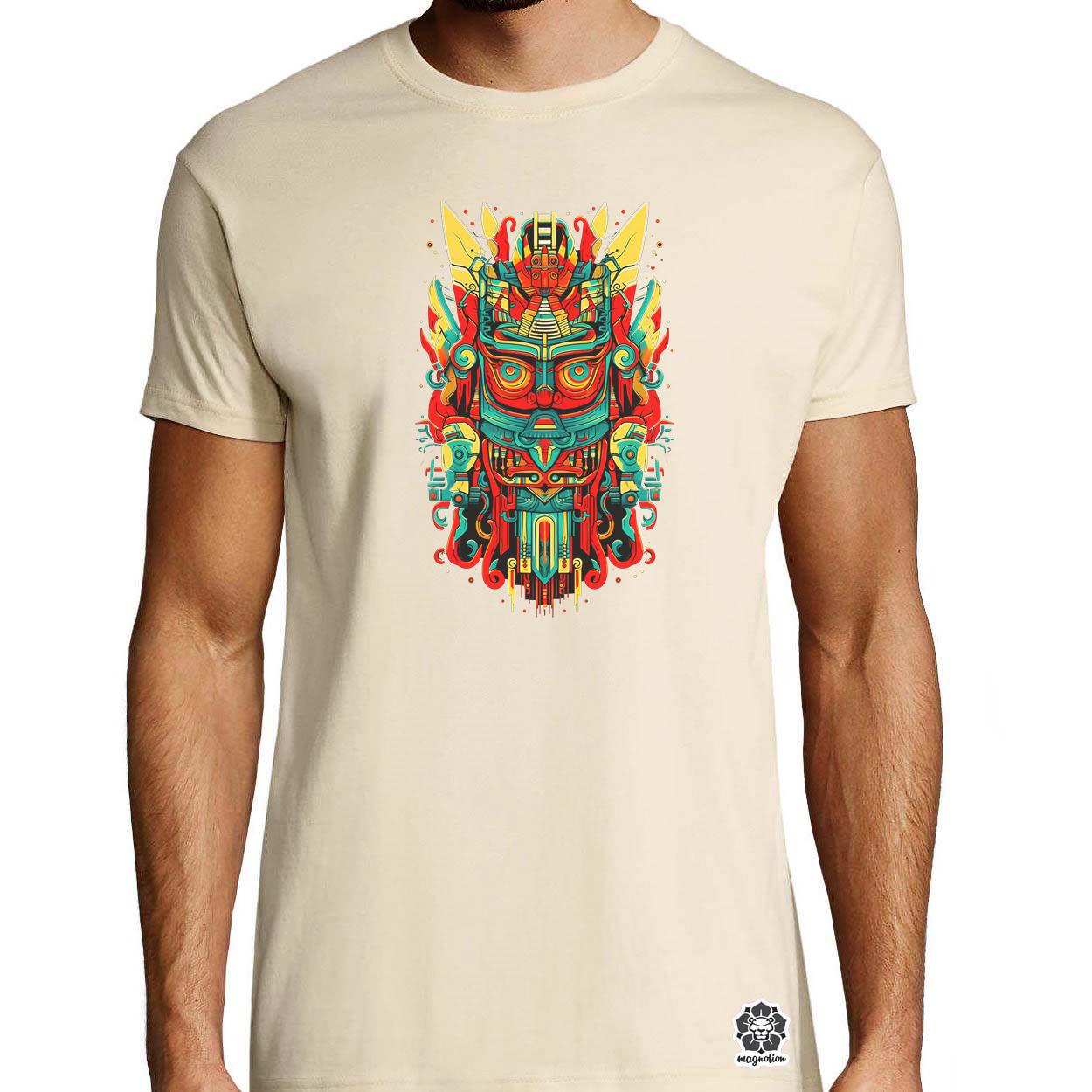 Pszichedelikus totem maszk v3 egyedi póló 