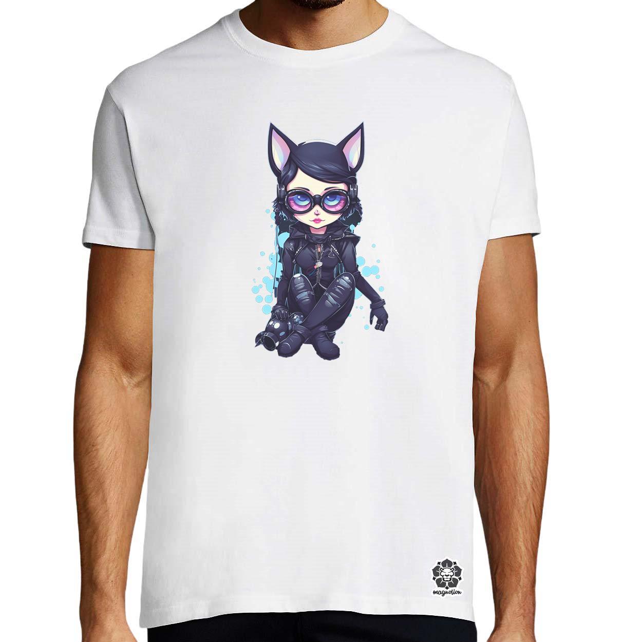 Kawaii macskalány v1 egyedi póló 