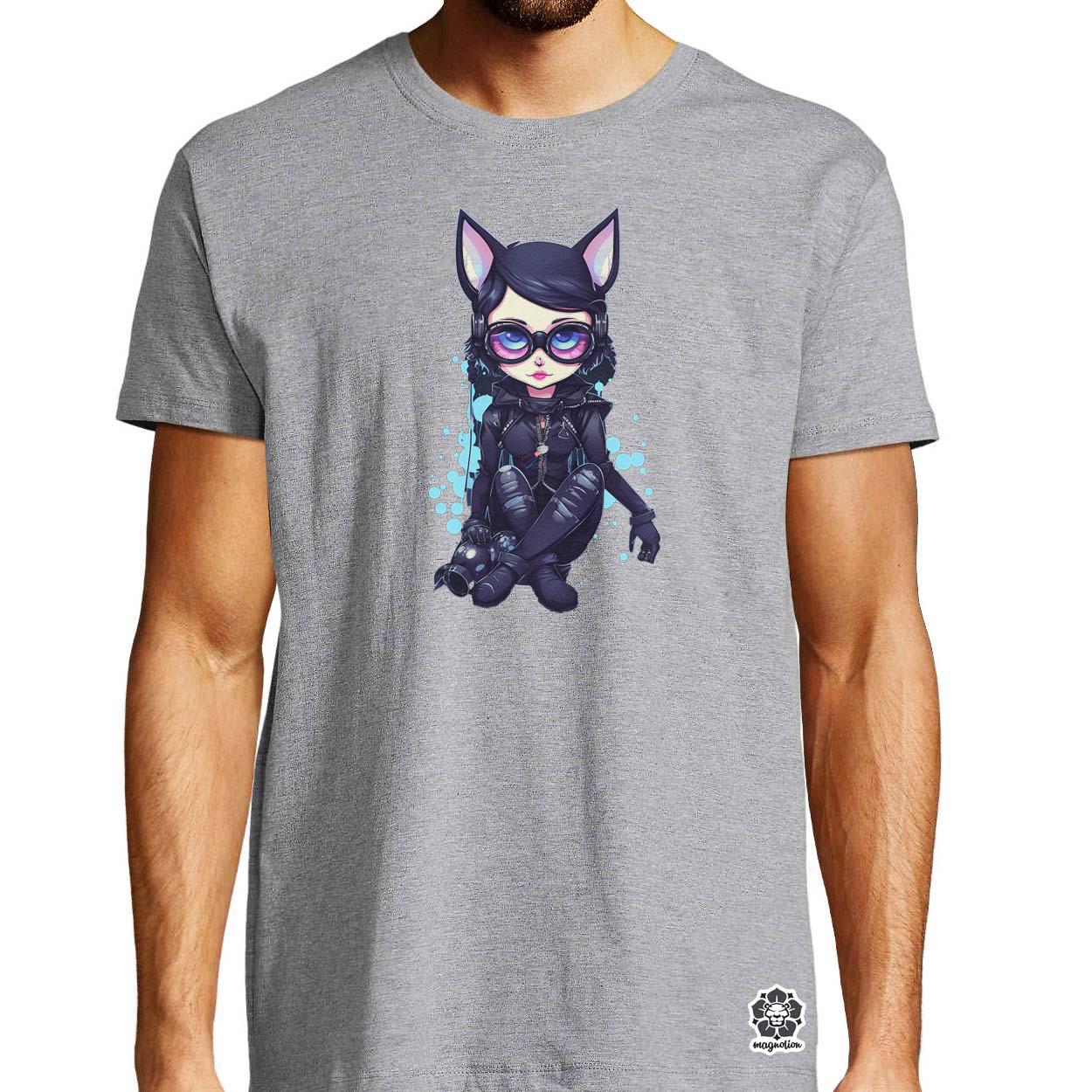 Kawaii macskalány v1 egyedi póló 
