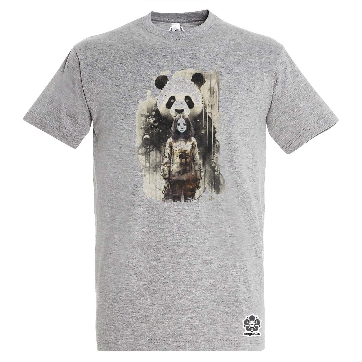 Lány és Panda v1 egyedi póló 