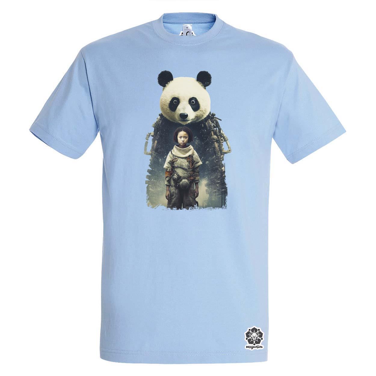 Lány és Panda v2 egyedi póló 
