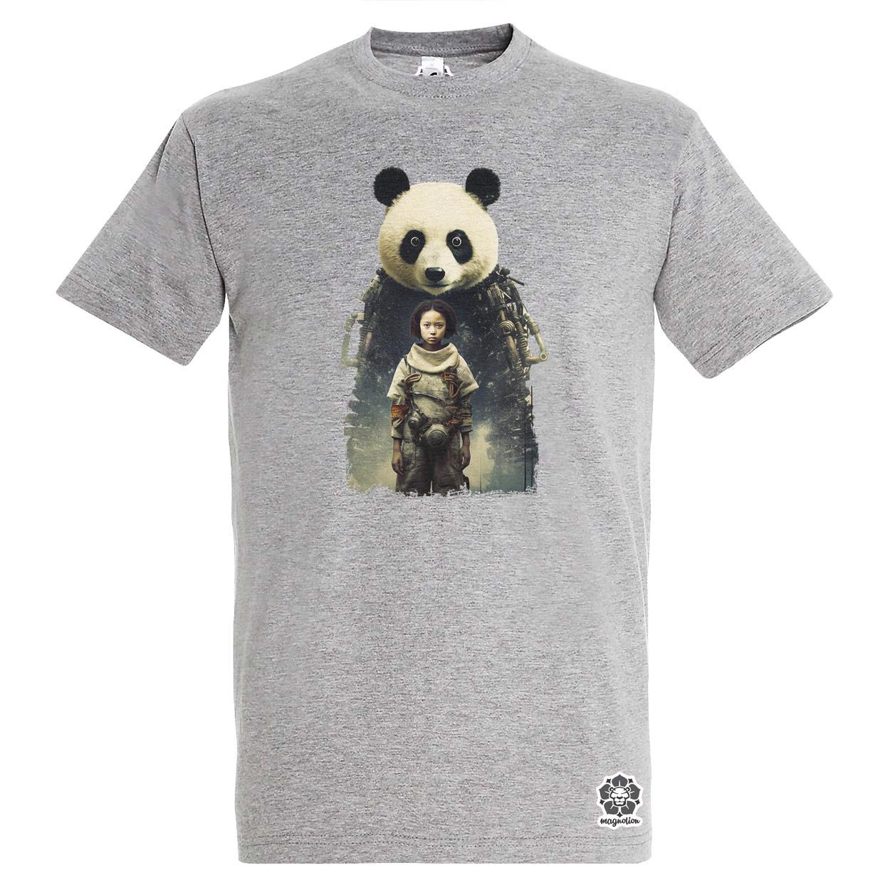 Lány és Panda v2 egyedi póló 