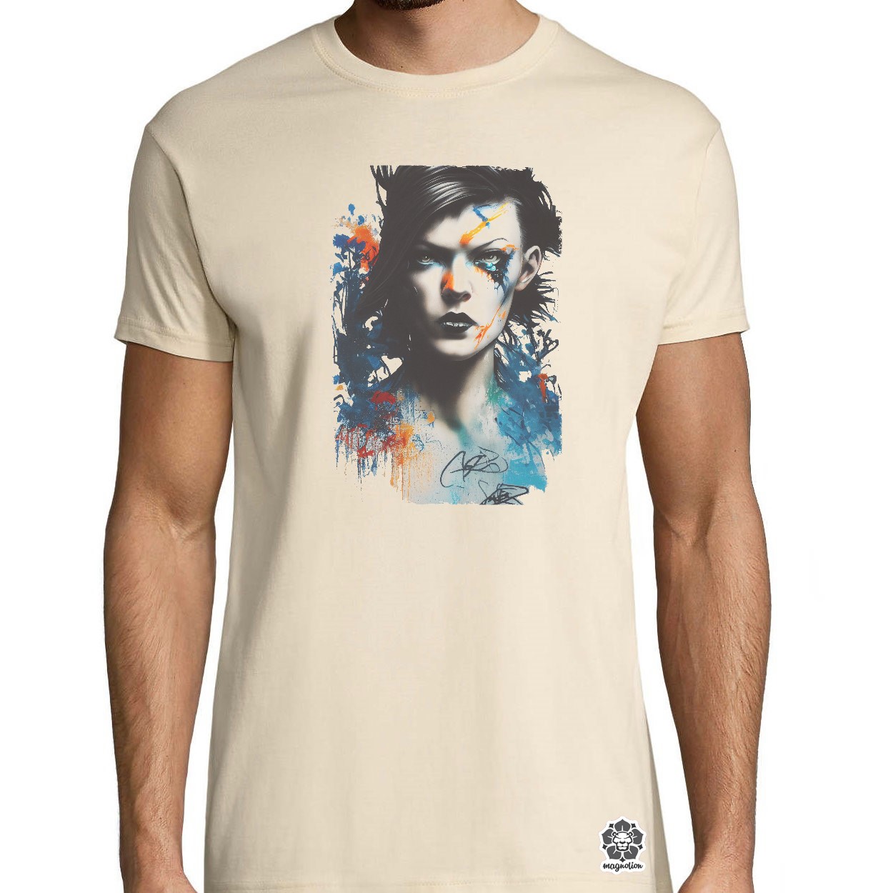 Graffiti művészet Milla Jovovich egyedi póló 