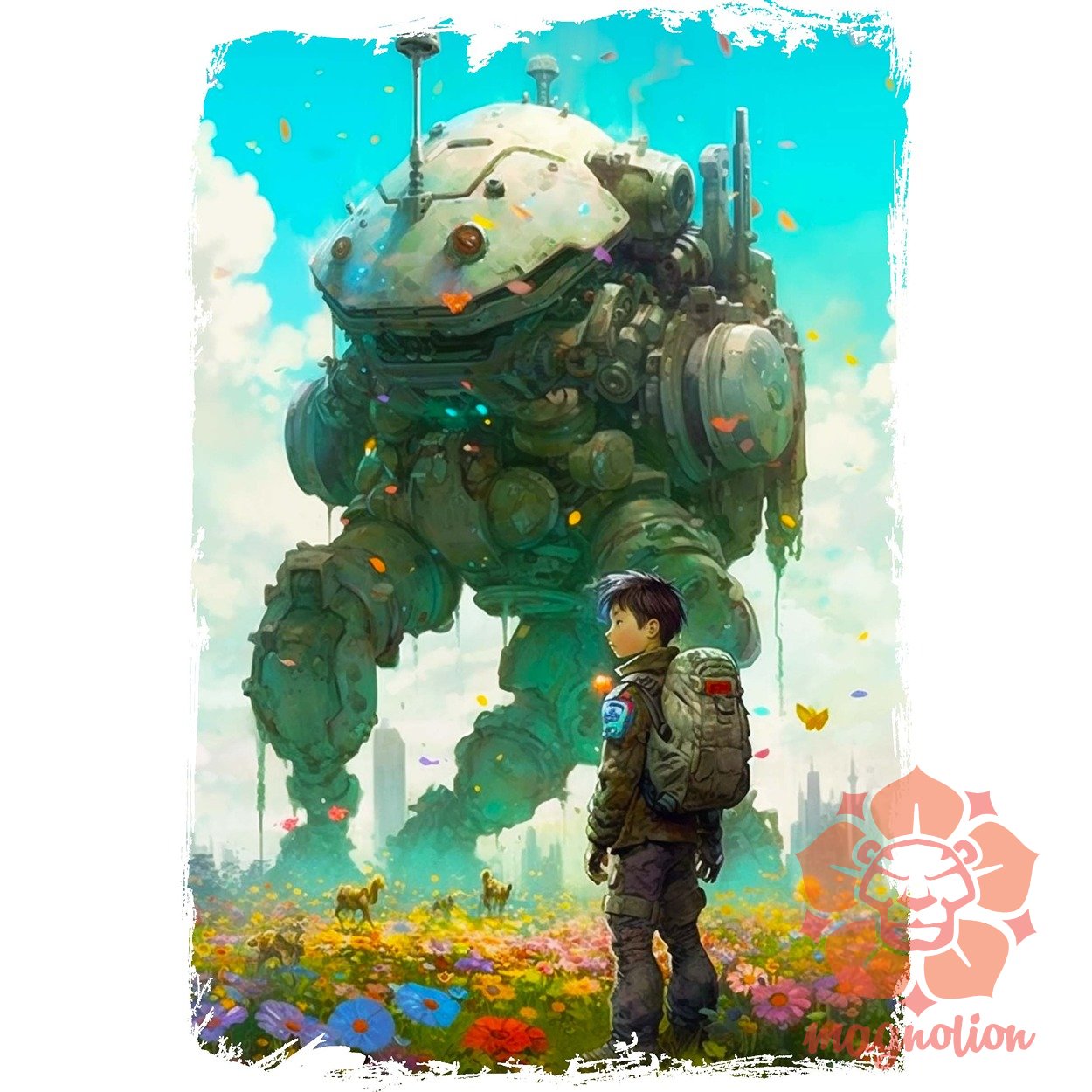 Mecha járőr v1 egyedi póló 