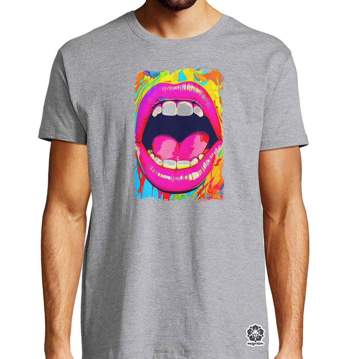 Pop art száj v4 egyedi póló 