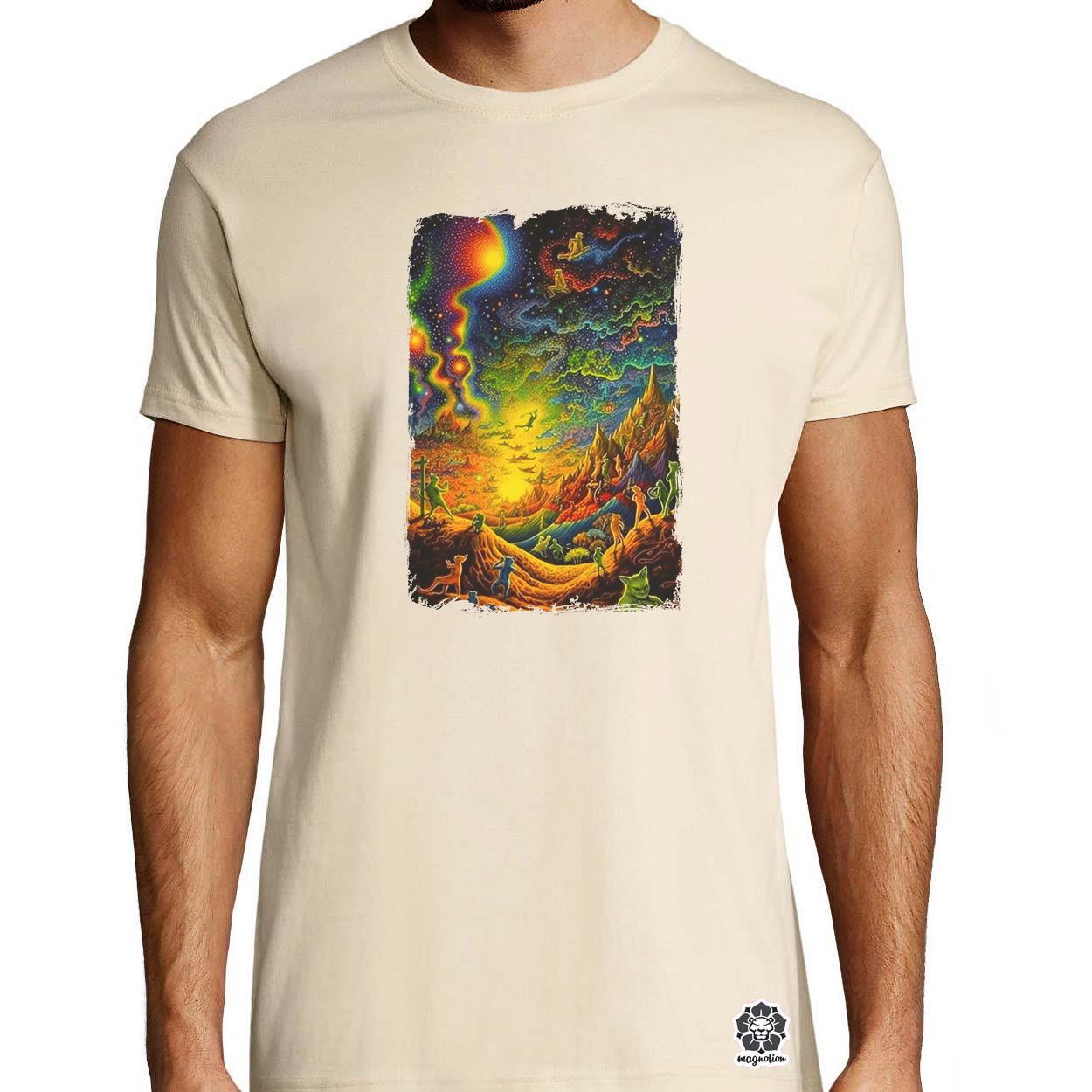 DMT művészet cicák v3 egyedi póló 