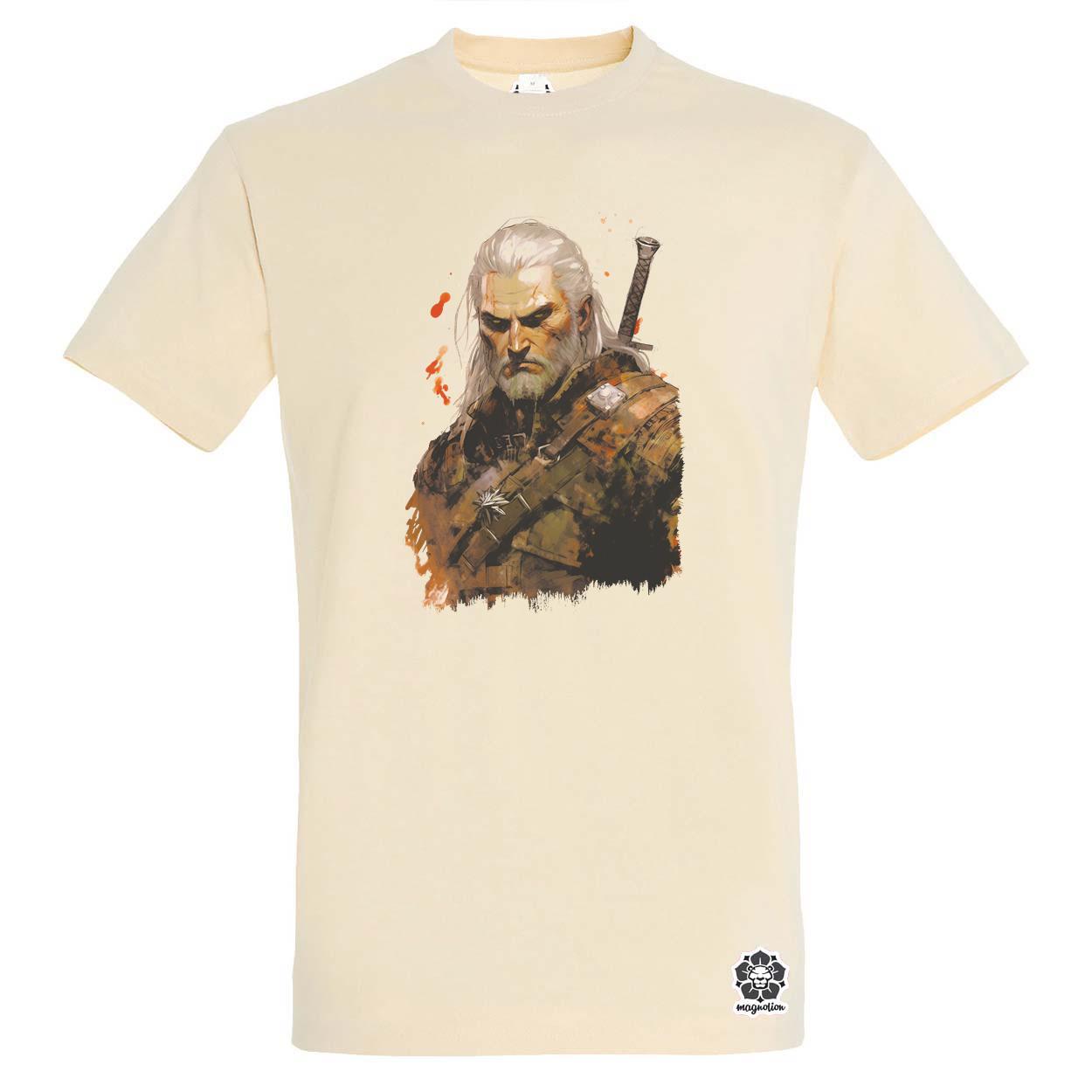 Geralt portré v2 egyedi póló 