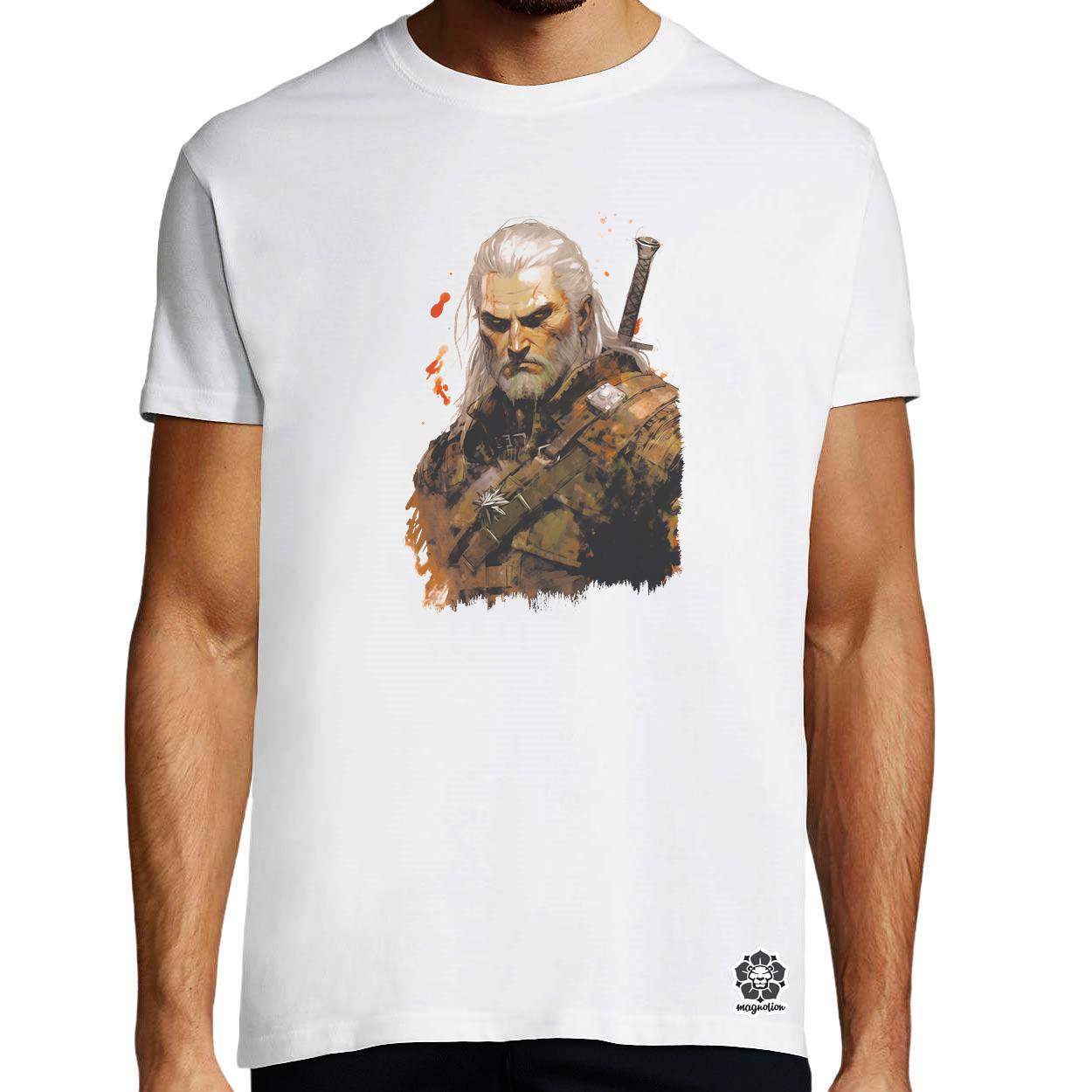 Geralt portré v2 egyedi póló 